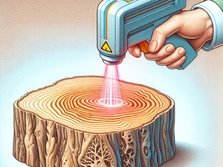 Proces laserového čištění dřeva